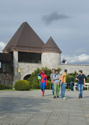 Who should appear at the Ljubljanska grad?  Spiderman!!!