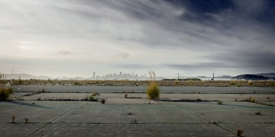 San Francisco as seen from the remains of the Alameda Naval Air Station
