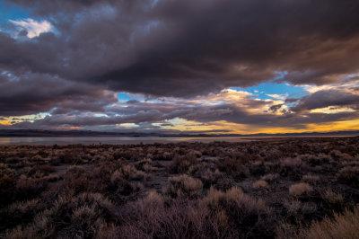 Mono Lake storm clouds