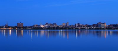 Downtown Portland and Back Cove Bay