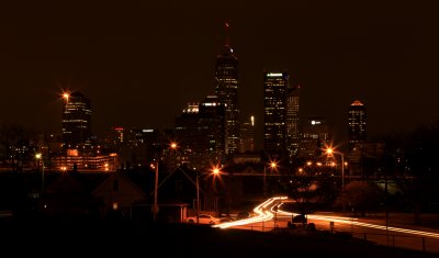 Big city lights of Indianapolis