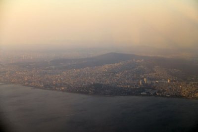 View of Istanbul from plane