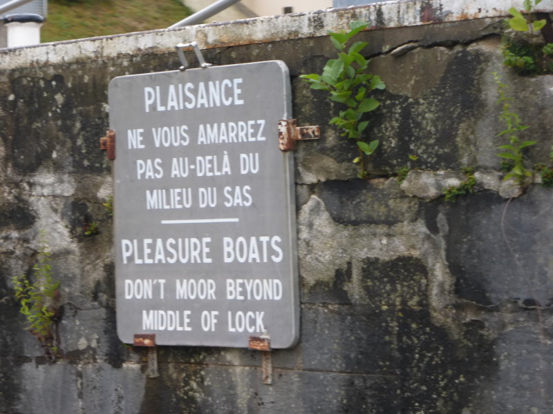 Sign at Lock