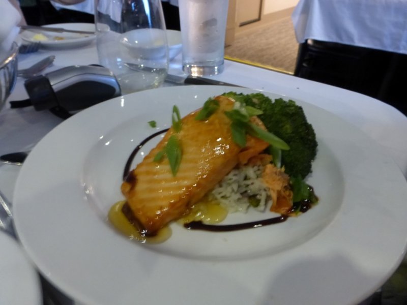 Our first dinner - salmon