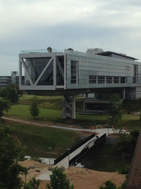Clinton Library, overhanging the Arkansas River