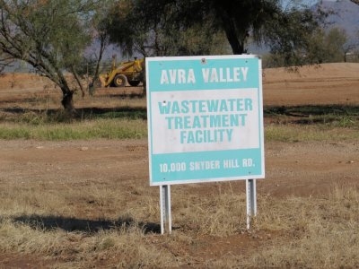 Avra Water Treatment sign
