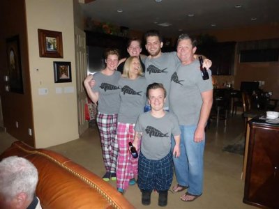 Cush family in Xmas PJ's