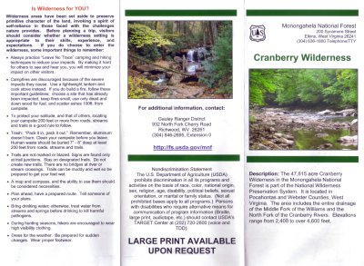 Cranberry Wilderness Front