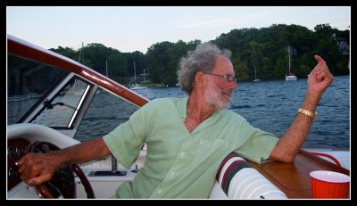 Host and Skipper Murray at the Helm