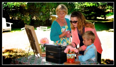 Margaret, Gina and Brycen check in.