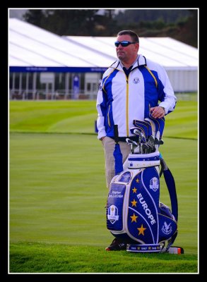 Caddie at the ready