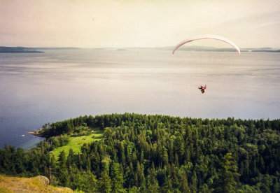 Brent Paragliding on Saturna Island Canada