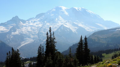 mt rainier from sunrise side