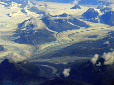 Flying over Alaska