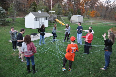 Human Spider Web Game
