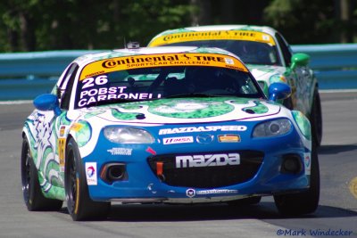 45th 26ST Randy Pobst/Andrew Carbonell Mazda MX-5