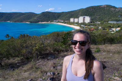 Joan with the Reef Hotel and beach in Background_.jpg