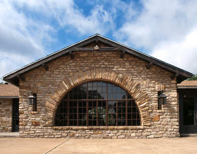 Rec. Hall, rear arch window