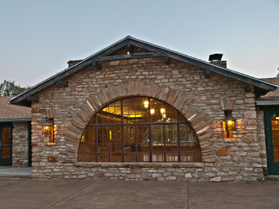 Back arch window before dark