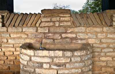 Water fountain and rock work