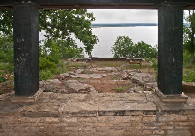 Looking out  toward 1st landing on a hazy morning