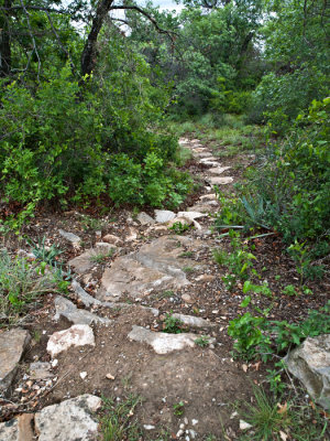 Cabin #5, trail to lake