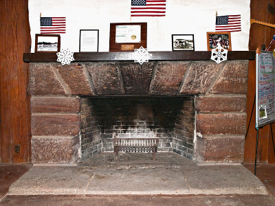 Fireplace in Pro Shop of golf course