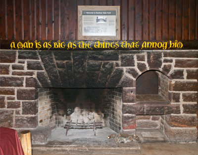 Fireplace in cabin #3a