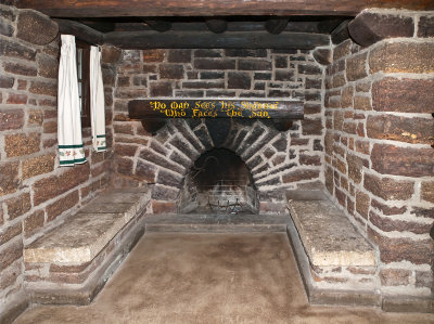 Fireplace nook in cabin #1