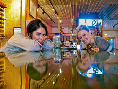 Girls in a bar, Alpine, Texas