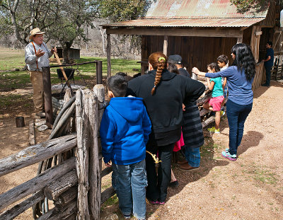 Stephen Baethge, Park Ranger and Interpreter, giving soap making demonstration