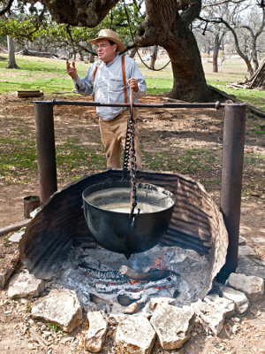 Ranger Beathge explaing soap making process