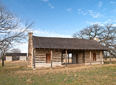 Danz cabin with Cellar Cabin in background 