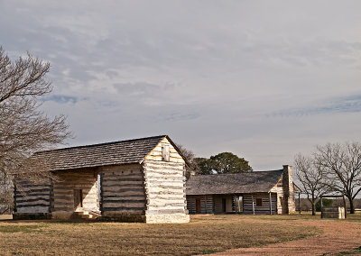 Cellar cabin with Danz cabin in background 