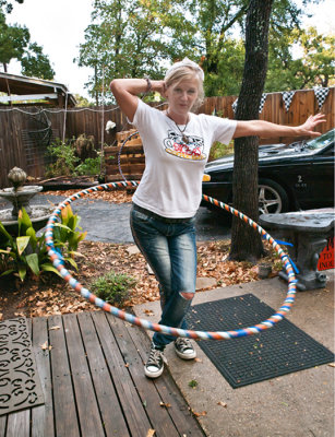 Kelly and hula hoop