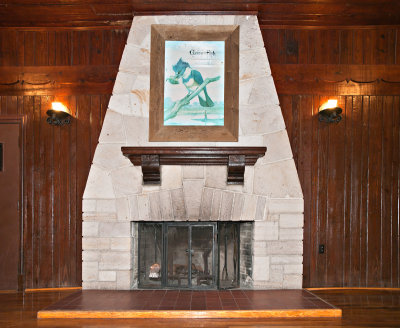 Large hall fireplace