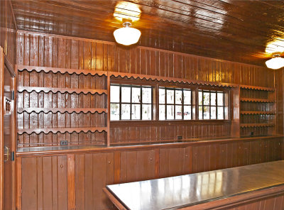 Reception/entry area serving bar