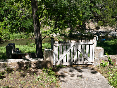 Gate leading to river