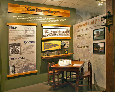 CCC exhibit at Bastrop Museum and Visitor Center