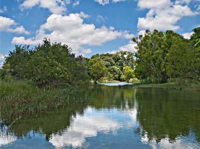 Relax in a no stress zone. Photo taken from low water crossing at entrance to park.