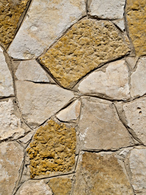Detail of rock work on house