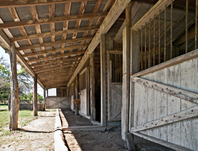 Left side of barn