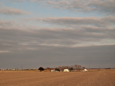 Farm with white house