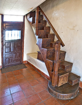 Staircase and front door