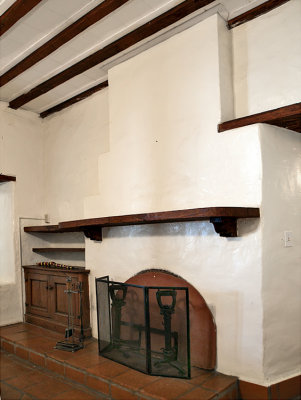 Living room fireplace