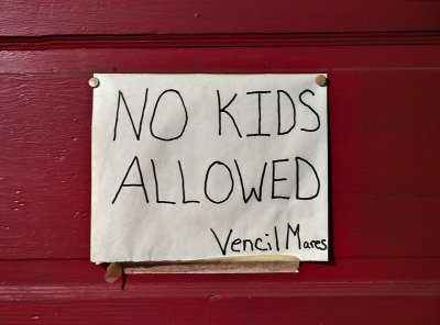 Taylor Cafe, sign on Vencil's office door
