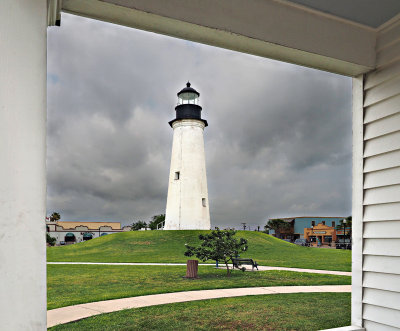 Lighthouse from Keepers Cottage front porch