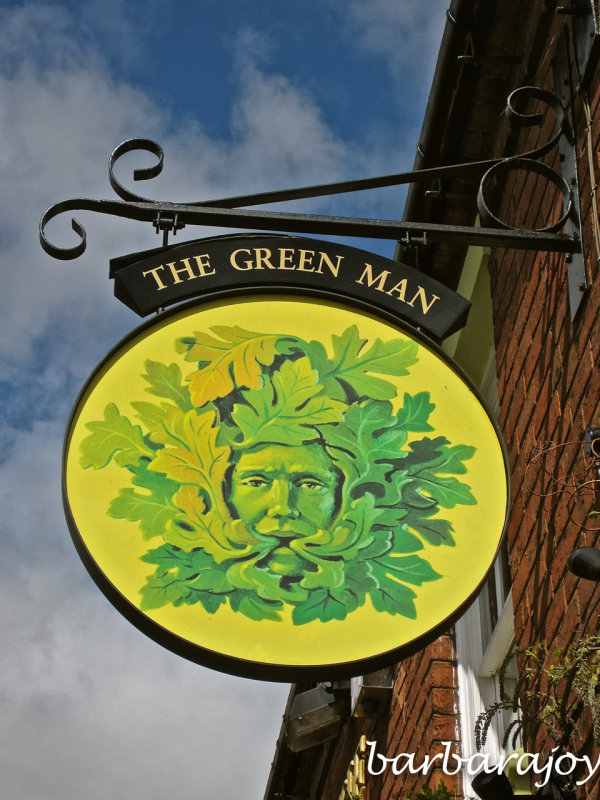 The Green Man says 'welcome'