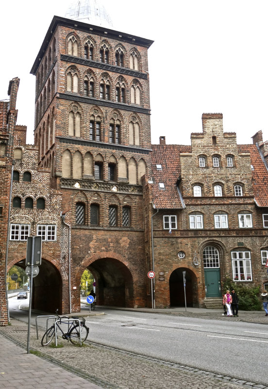 Lübeck, Burgtor or Castle Gate, with old castle monastery
