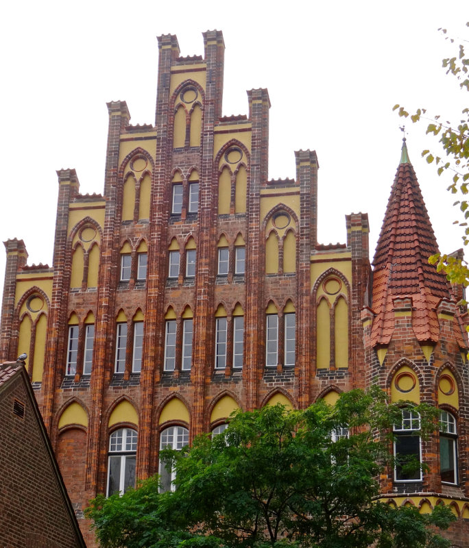 Lübeck, impressive building on market square